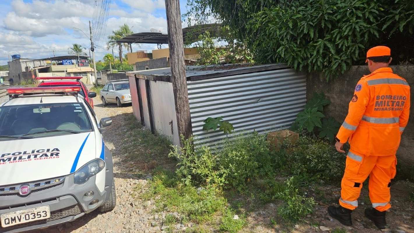 Bebê é localizado dentro de caixa de papelão em Formiga — Foto: Corpo de Bombeiros/Divulgação