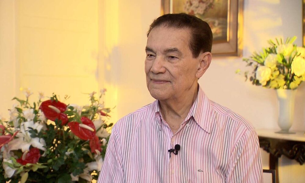 Divaldo Franco durante visita a Juiz de Fora — Foto: Sociedade Espírita Joanna de Ângelis