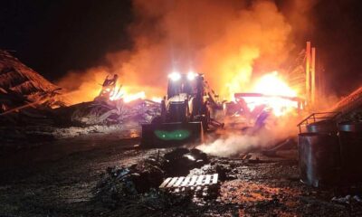 Incêndio em edificação industrial em Itapecerica — Foto: Corpo de Bombeiros/Divulgação