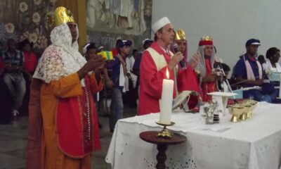 Missa Conga com o Frei Leonardo; imagem de arquivo — Foto: Diocese de Divinópolis/Divulgação