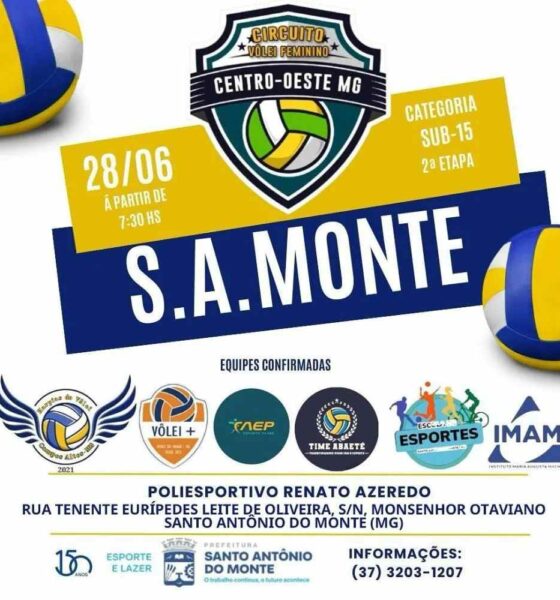 Santo Antônio do Monte recebe 2ª etapa do Circuito Vôlei Feminino Centro-Oeste MG - Fonte: PortalVHNews
