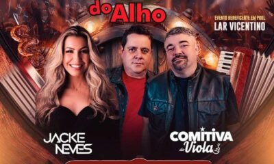 Cartaz da 10ª Queima do Alho de Nova Serrana — Foto: Divulgação