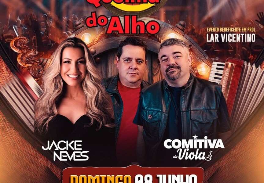 Cartaz da 10ª Queima do Alho de Nova Serrana — Foto: Divulgação