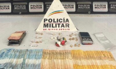 Delivery de drogas: drogas eram entregues e escondidas na buzina do carro — Foto: Polícia Militar/ Divulgação