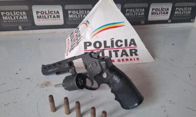 Homem foragido é preso após agredir esposa e filha — Foto: Polícia Militar/ Divulgação