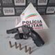 Homem foragido é preso após agredir esposa e filha — Foto: Polícia Militar/ Divulgação
