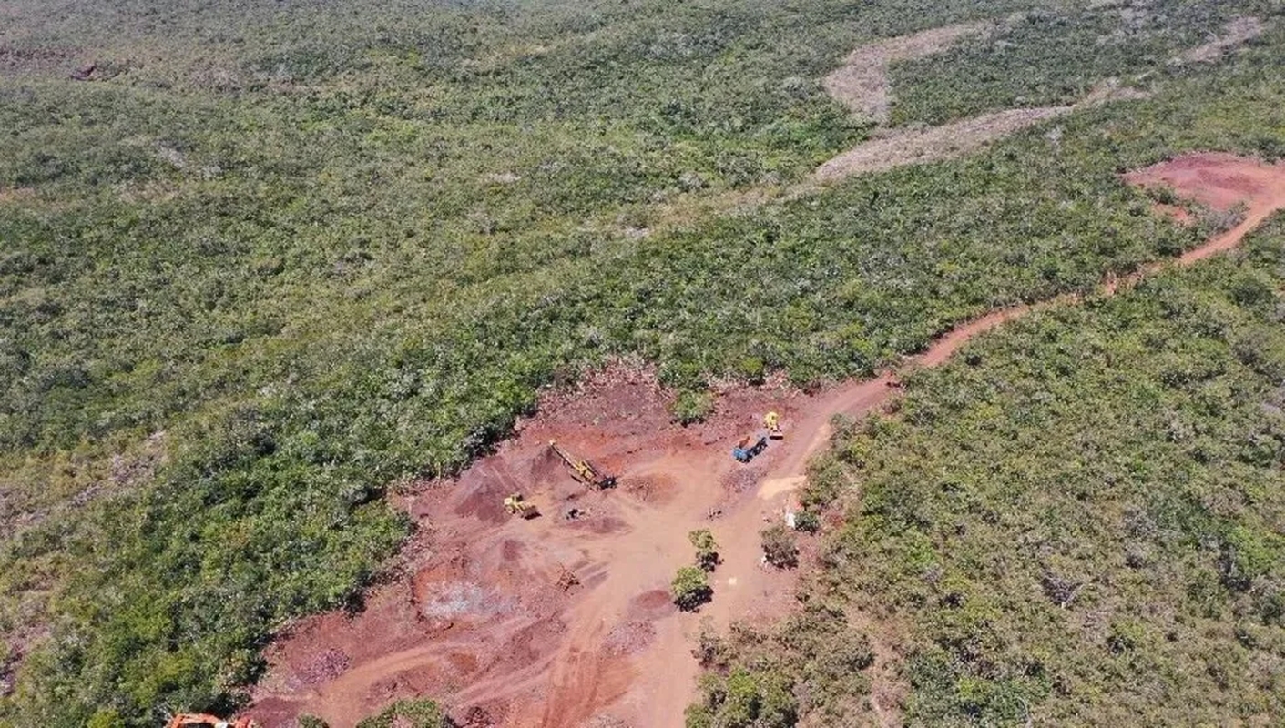Empresa de Divinópolis é suspeita de envolvimento em extração ilegal de minério de ferro em área de preservação ambiental — Foto: Polícia Federal/Divulgação