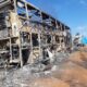 Ônibus de turismo pega fogo após colisão com carreta na BR-262 - Foto: Rádio Santa Cruz FM