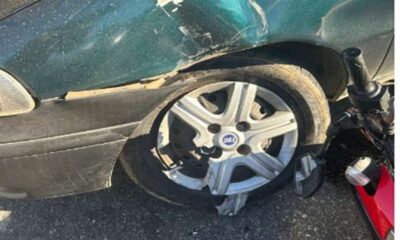 Acidente entre carro e moto deixa jovem ferido na Avenida Professor Melo Cançado - Foto: Rádio Santa Cruz FM