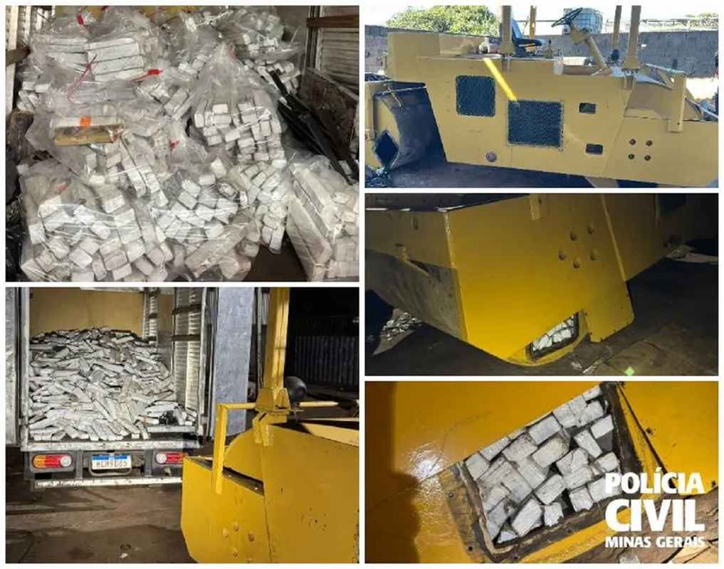 Quase 2 mil barras de maconha foram apreendidas em Itaúna — Foto: Polícia Civil/Divulgação