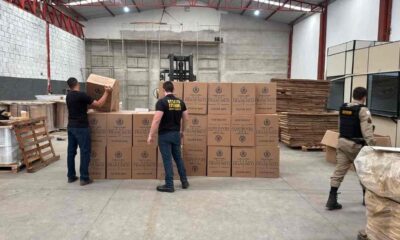 Operação desmantela comercio ilegal de cigarros em Nova Serrana — Foto: Receita Estadual/ divulgações