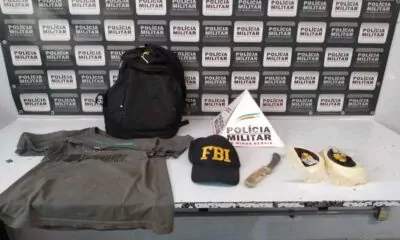 Homem é preso após furtar três peças de queijo e ameaçar com uma faca os funcionários do supermercado — Foto: Polícia Militar/Divulgação
